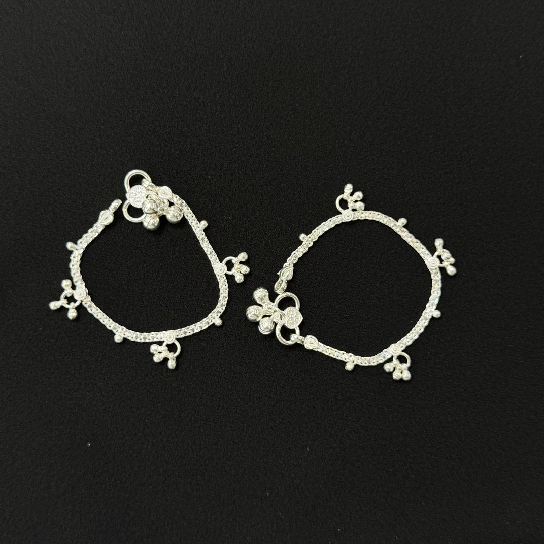 Sterling Silver Kids Anklet-1pair