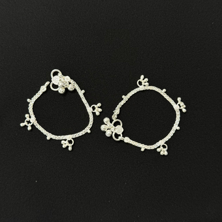 Sterling Silver Kids Anklet-1pair