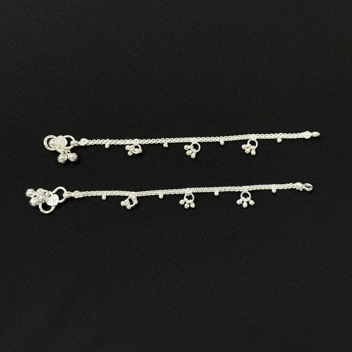 Sterling Silver Kids Anklet-1pair