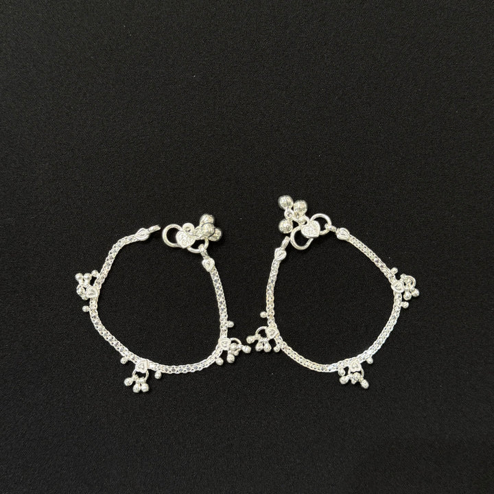 Sterling Silver Kids Anklet-1pair