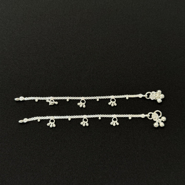 Sterling Silver Kids Anklet-1pair