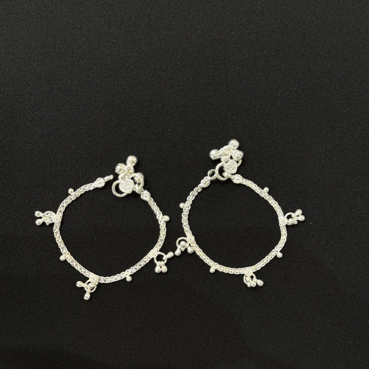 Sterling Silver Kids Anklet-1pair