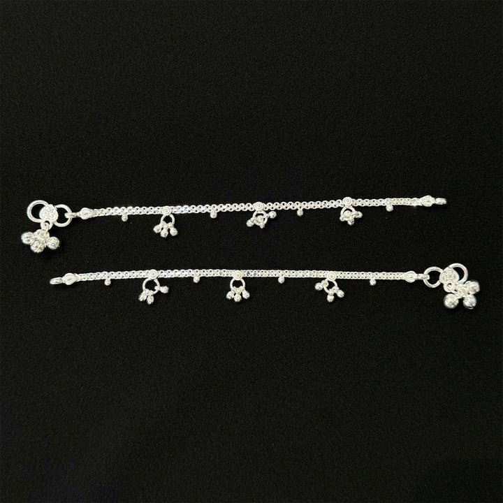 Sterling Silver Kids Anklet-1pair