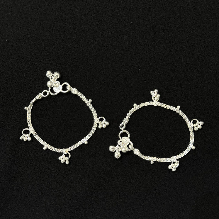 Sterling Silver Kids Anklet-1pair