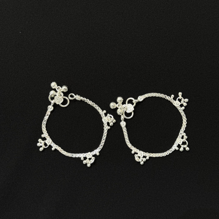 Sterling Silver Kids Anklet-1pair