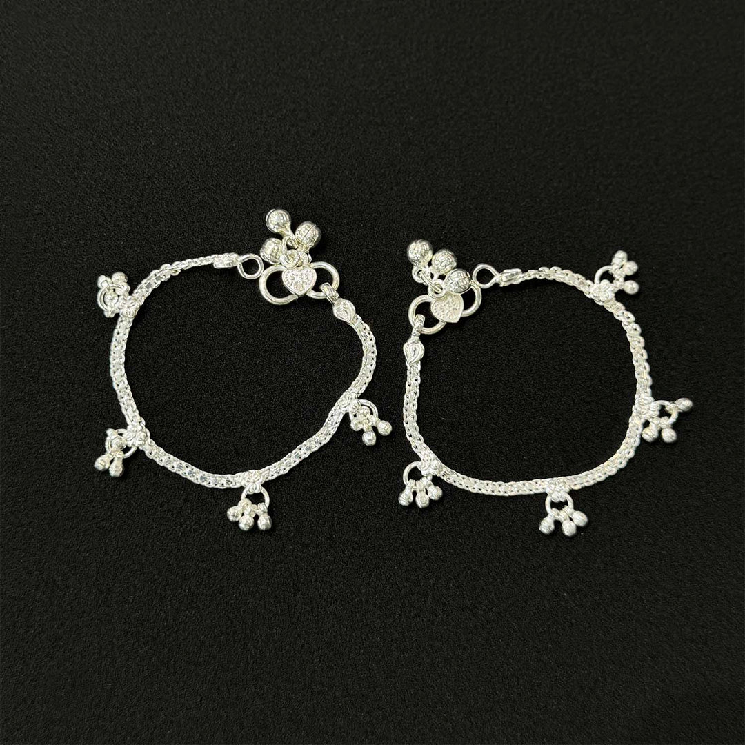 Sterling Silver Kids Anklet-1pair