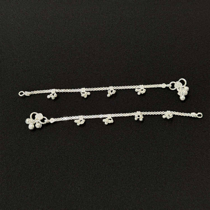 Sterling Silver Kids Anklet-1pair