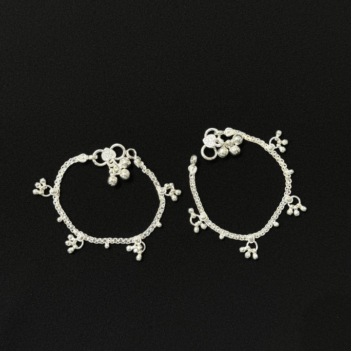 Sterling Silver Kids Anklet-1pair