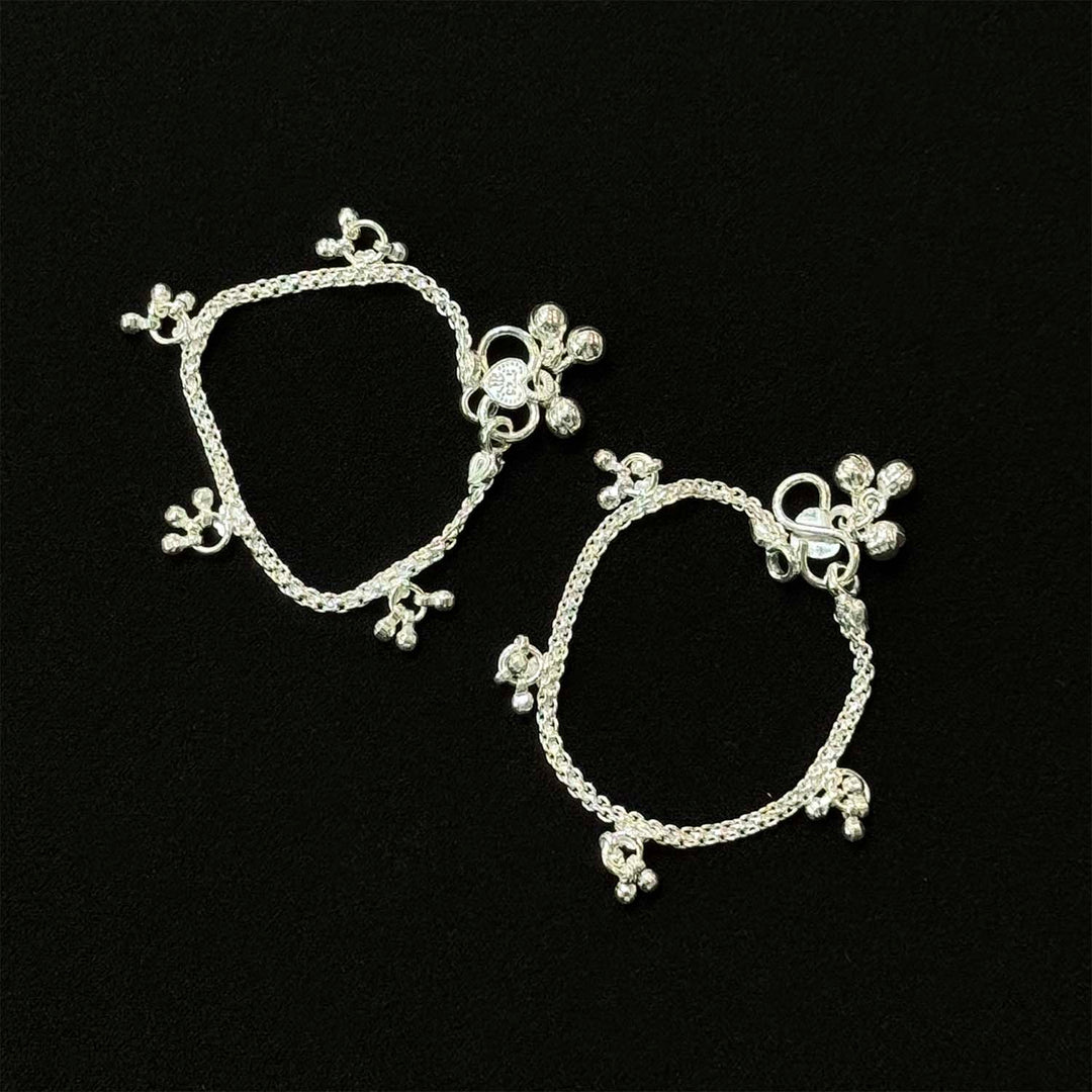 Sterling Silver Kids Anklet-1pair
