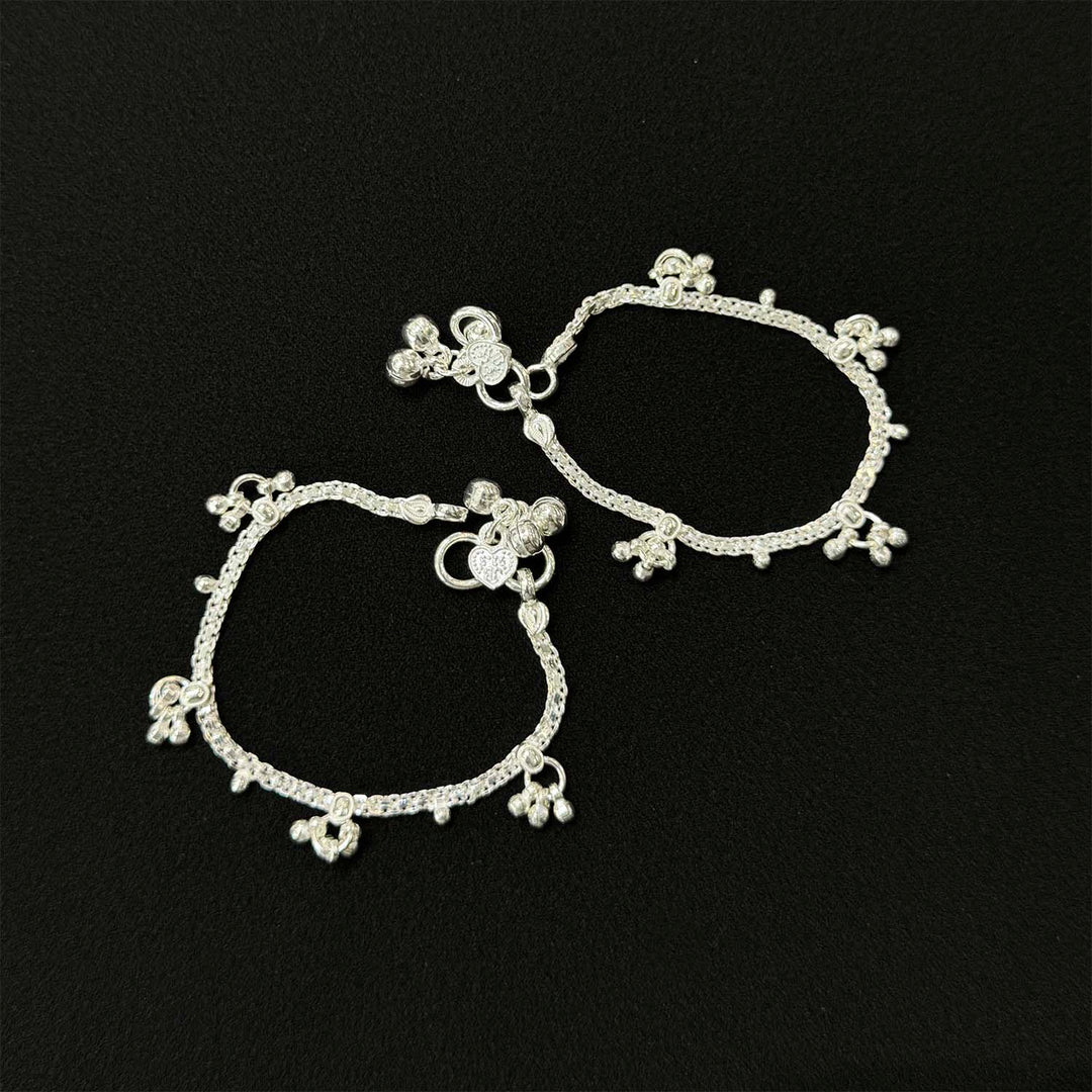Sterling Silver Kids Anklet-1pair