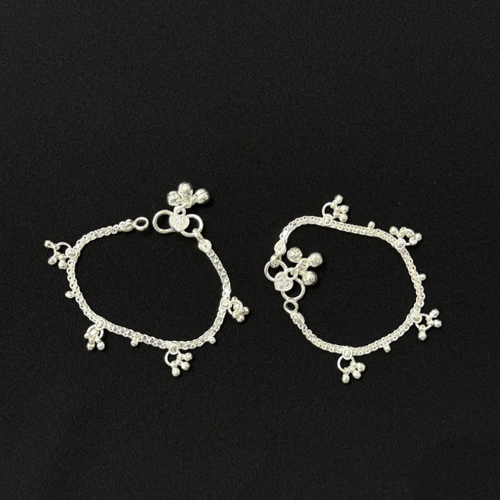 Sterling Silver Kids Anklet-1pair