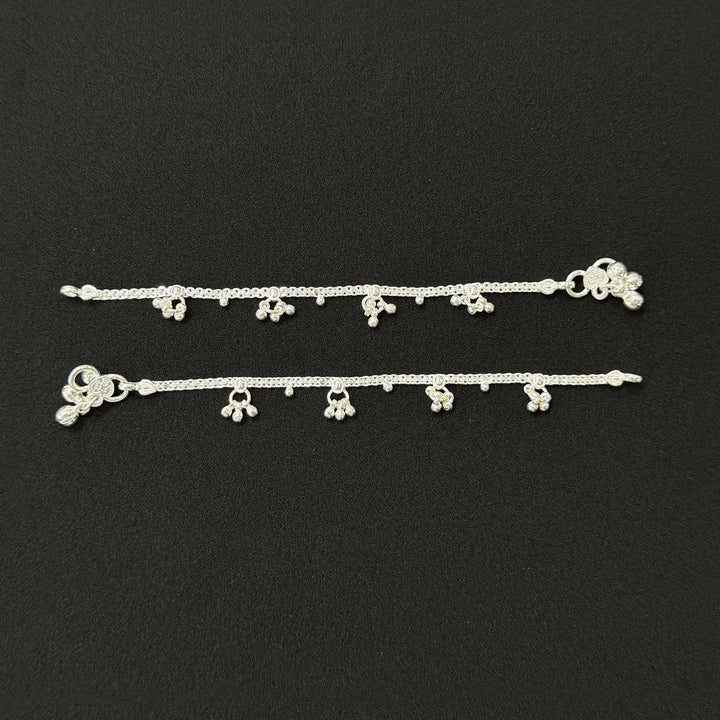 Sterling Silver Kids Anklet-1pair