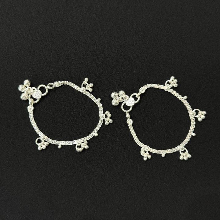 Sterling Silver Kids Anklet-1pair