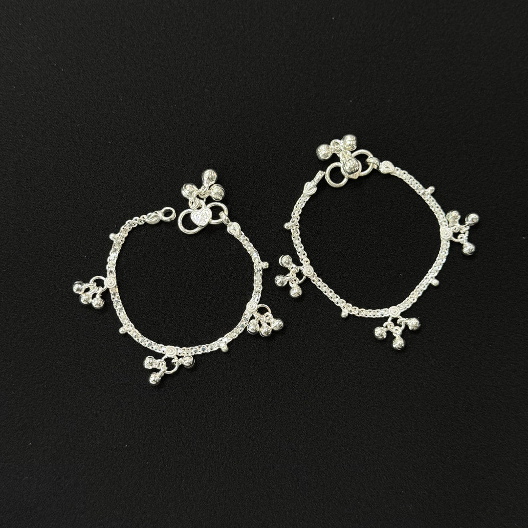 Sterling Silver Kids Anklet-1pair