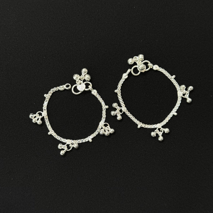 Sterling Silver Kids Anklet-1pair