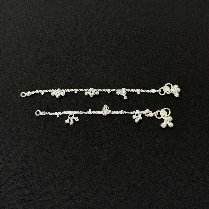 Sterling Silver Kids Anklet-1pair