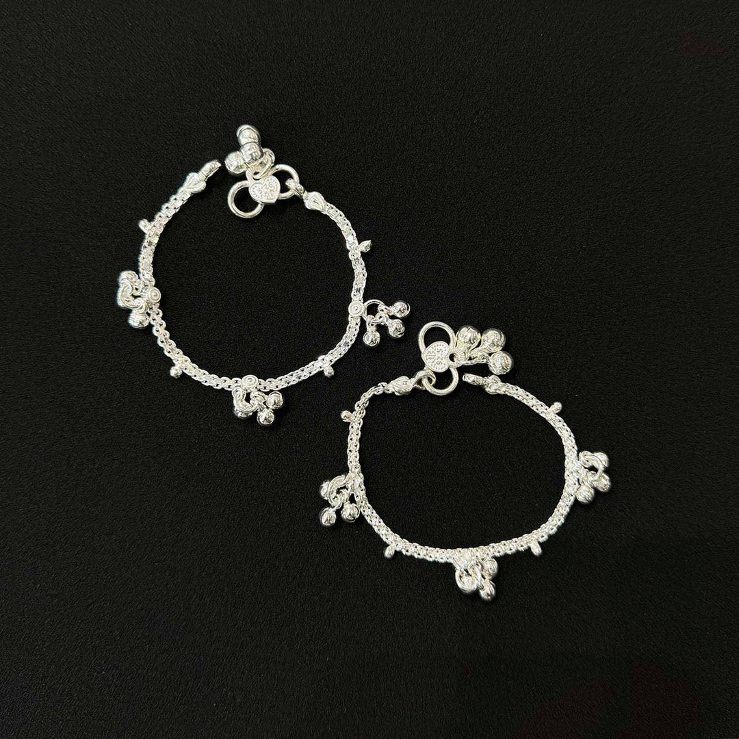 Sterling Silver Kids Anklet-1pair