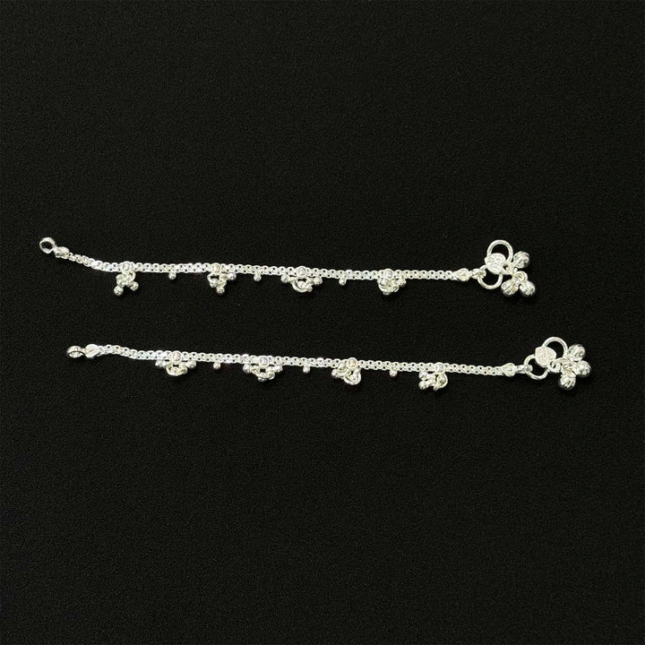 Sterling Silver Kids Anklet-1pair