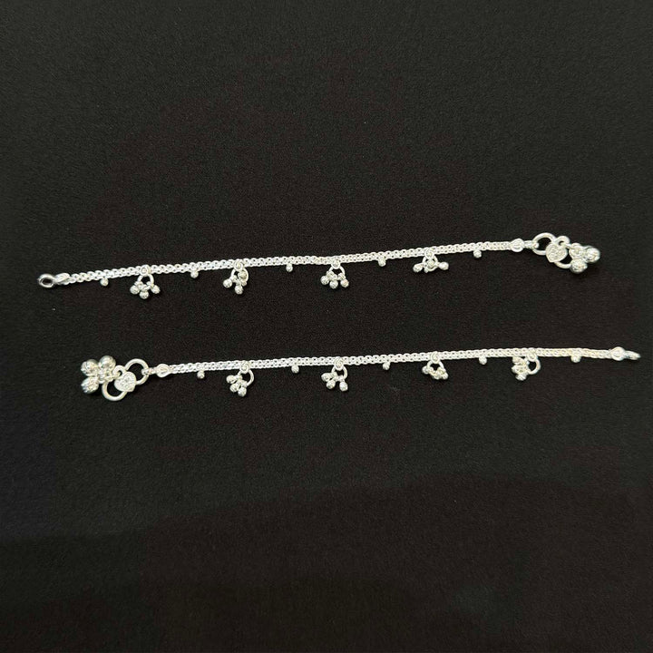 Sterling Silver Kids Anklet-1pair