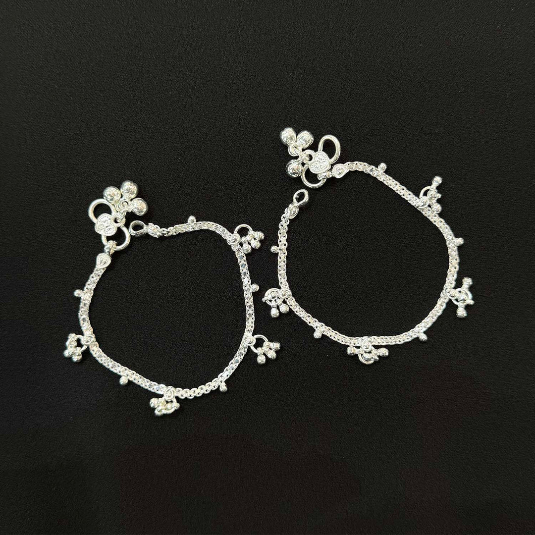 Sterling Silver Kids Anklet-1pair