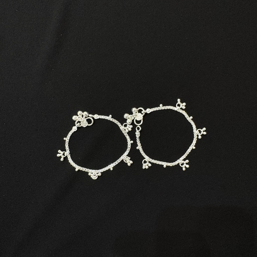 Sterling Silver Kids Anklet-1pair