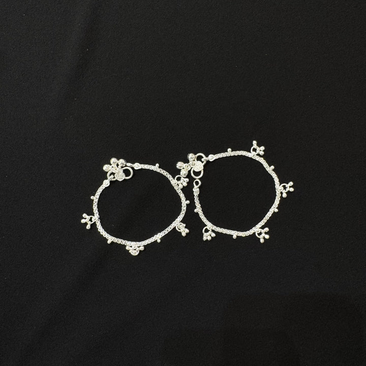 Sterling Silver Kids Anklet-1pair