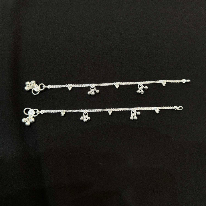 Sterling Silver Kids Anklet-1pair