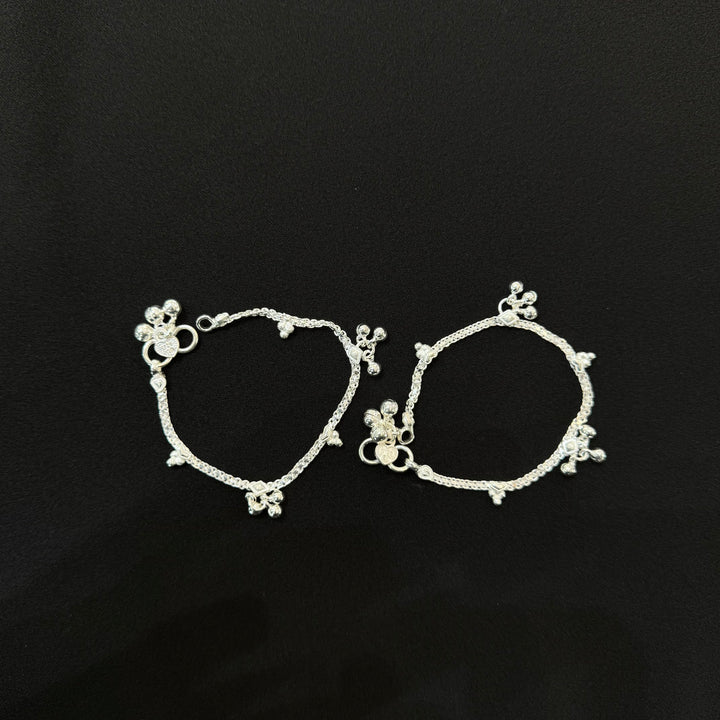 Sterling Silver Kids Anklet-1pair
