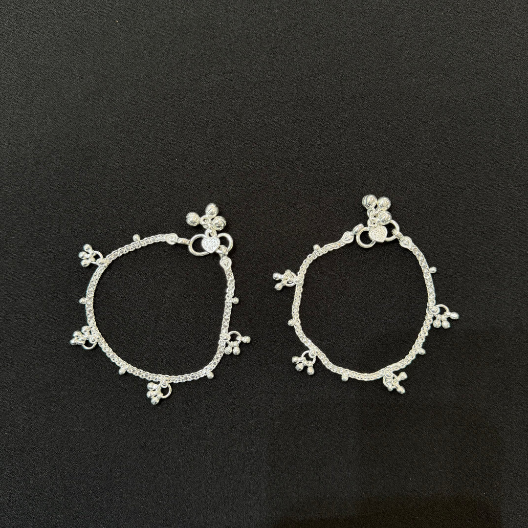 Sterling Silver Kids Anklet-1pair
