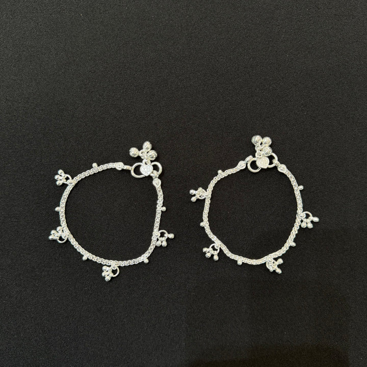 Sterling Silver Kids Anklet-1pair