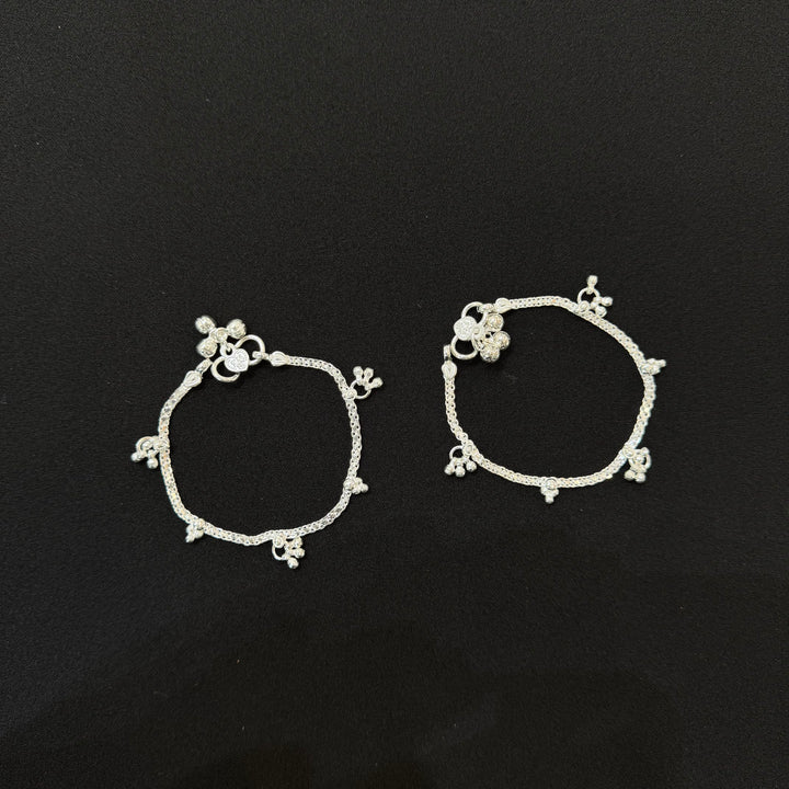 Sterling Silver Kids Anklet-1pair