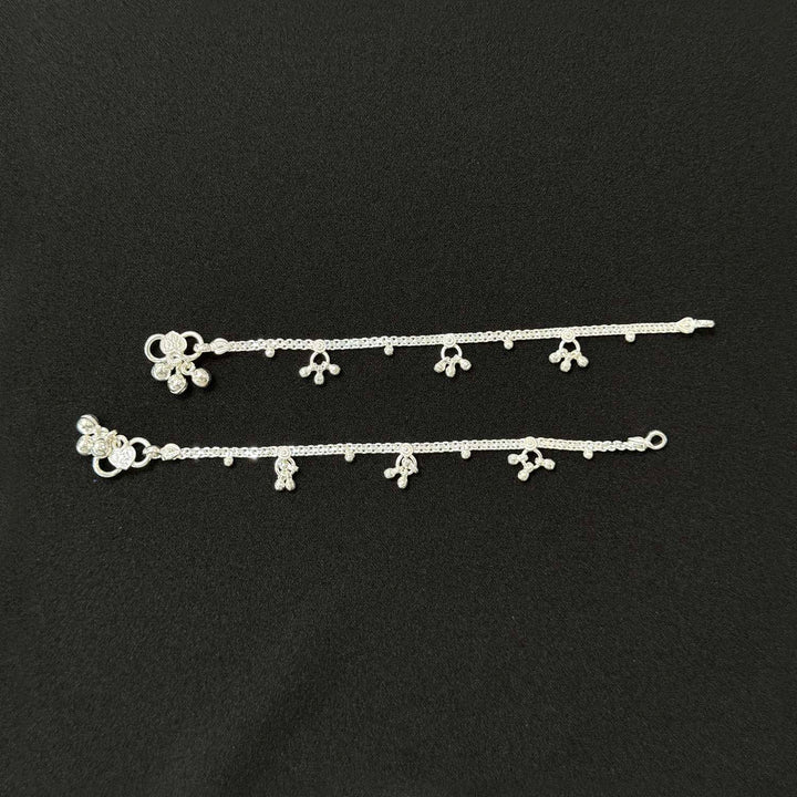 Sterling Silver Kids Anklet-1pair