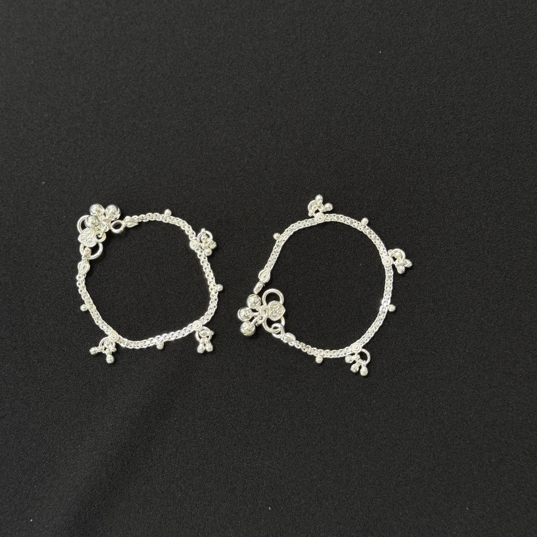 Sterling Silver Kids Anklet-1pair
