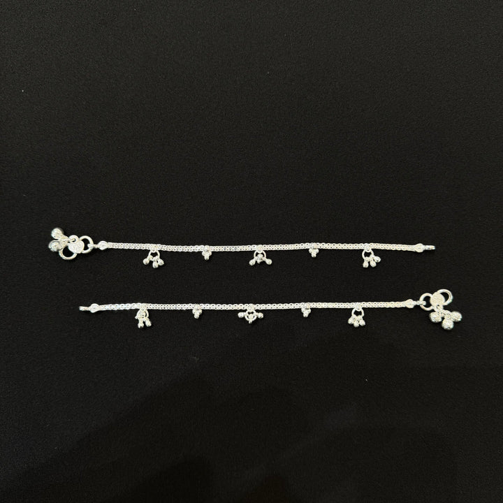 Sterling Silver Kids Anklet-1pair