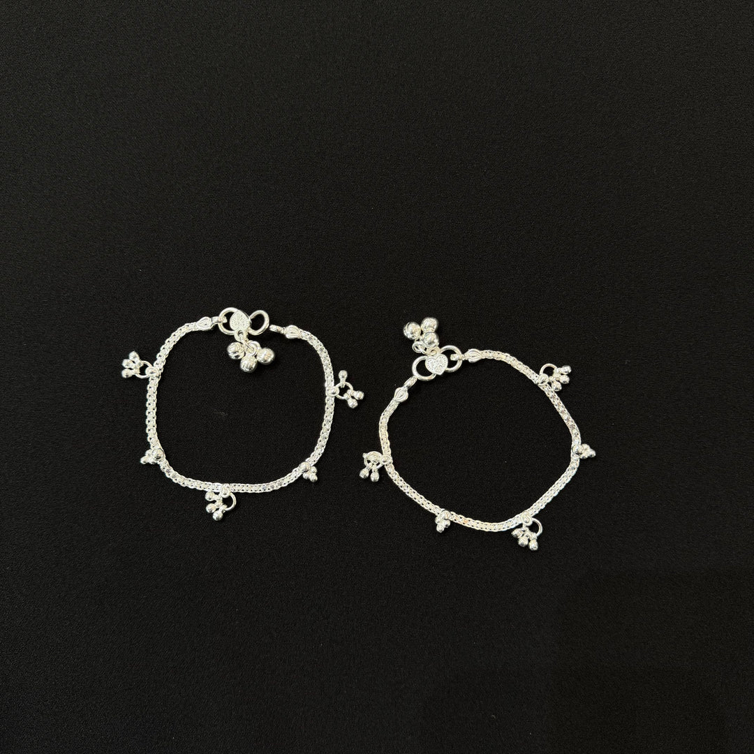 Sterling Silver Kids Anklet-1pair
