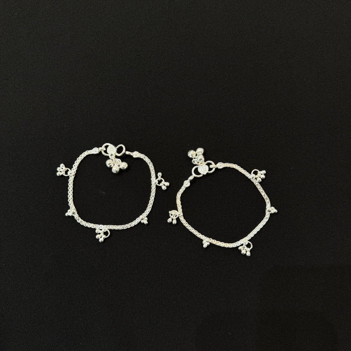 Sterling Silver Kids Anklet-1pair