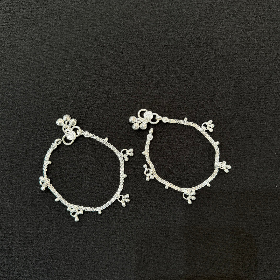 Sterling Silver Kids Anklet-1pair