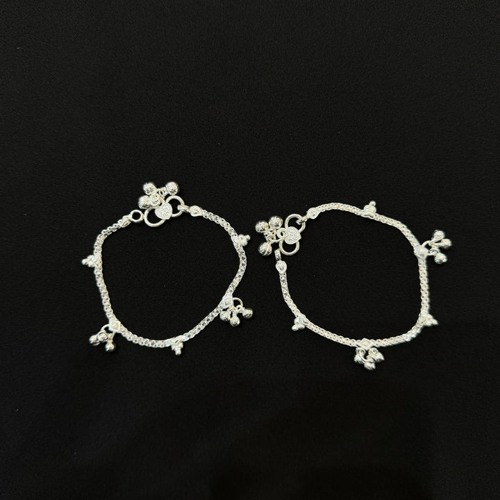 Sterling Silver Kids Anklet-1pair