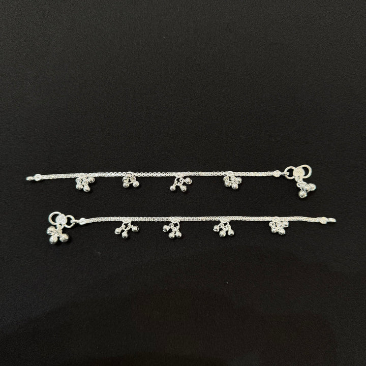 Sterling Silver Kids Anklet-1pair