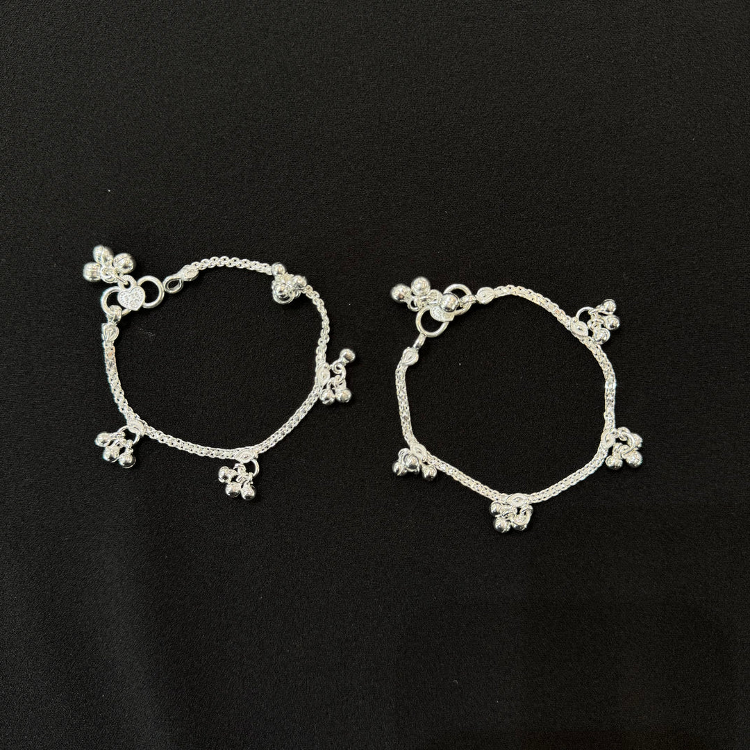 Sterling Silver Kids Anklet-1pair