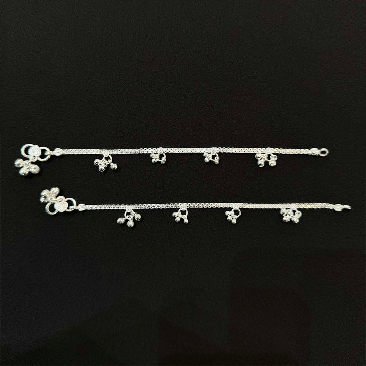 Sterling Silver Kids Anklet-1pair