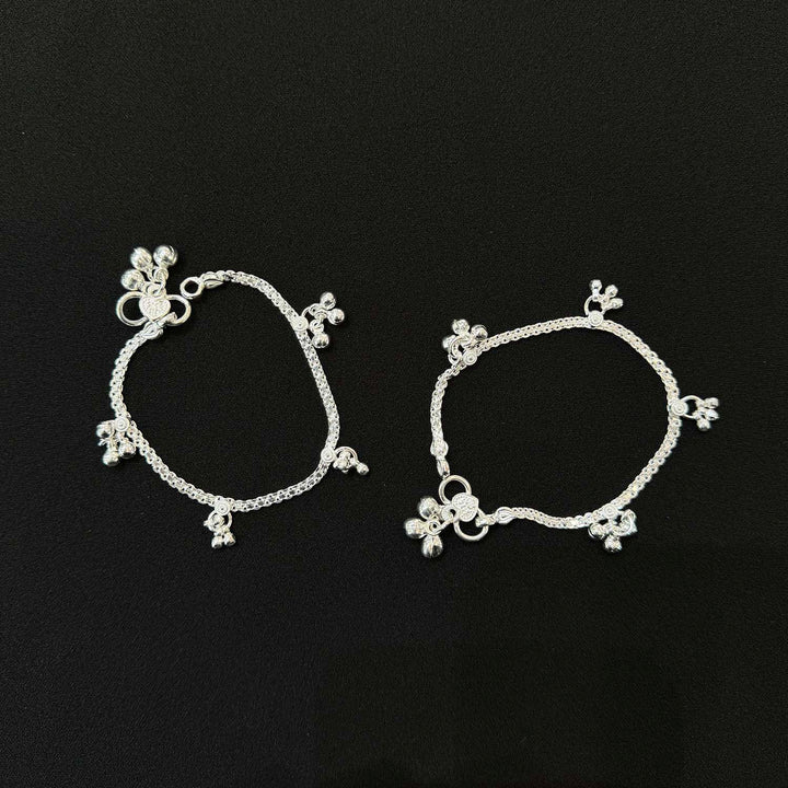 Sterling Silver Kids Anklet-1pair