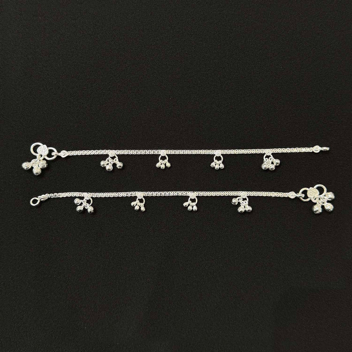 Sterling Silver Kids Anklet-1pair