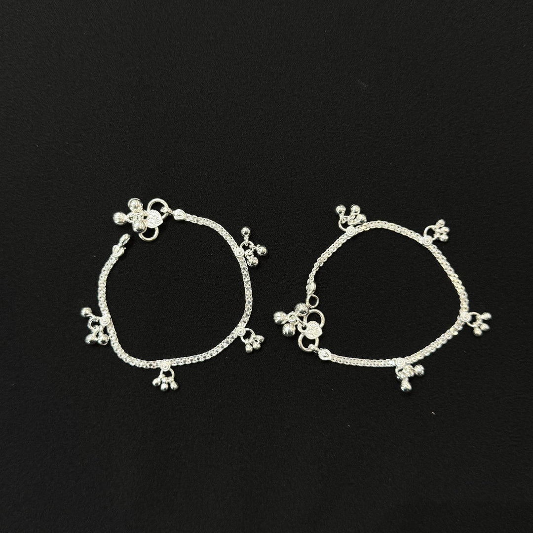 Sterling Silver Kids Anklet-1pair