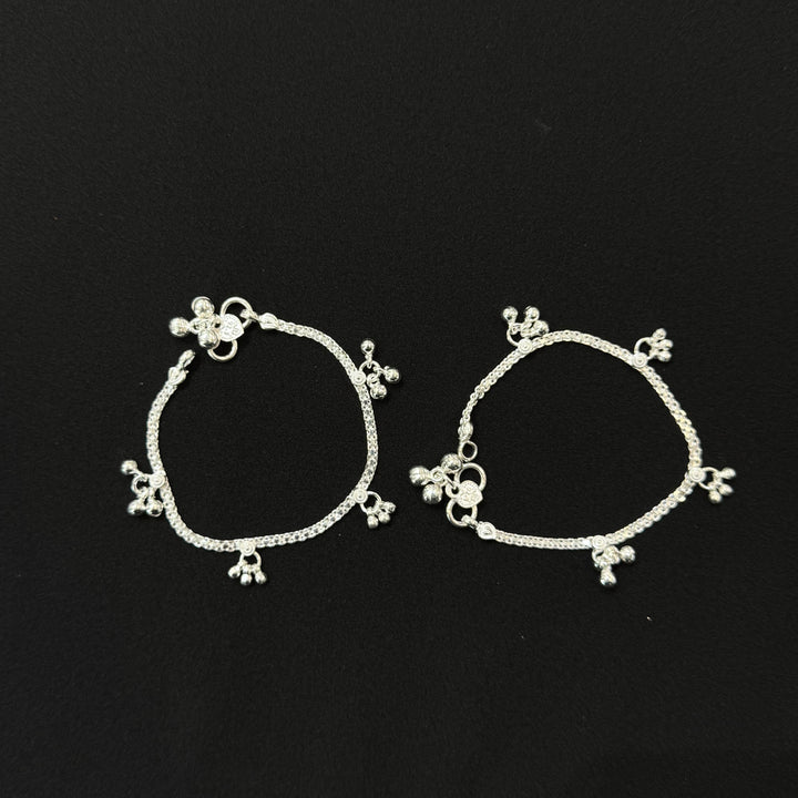 Sterling Silver Kids Anklet-1pair