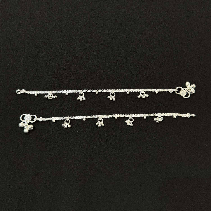 Sterling Silver Kids Anklet-1pair