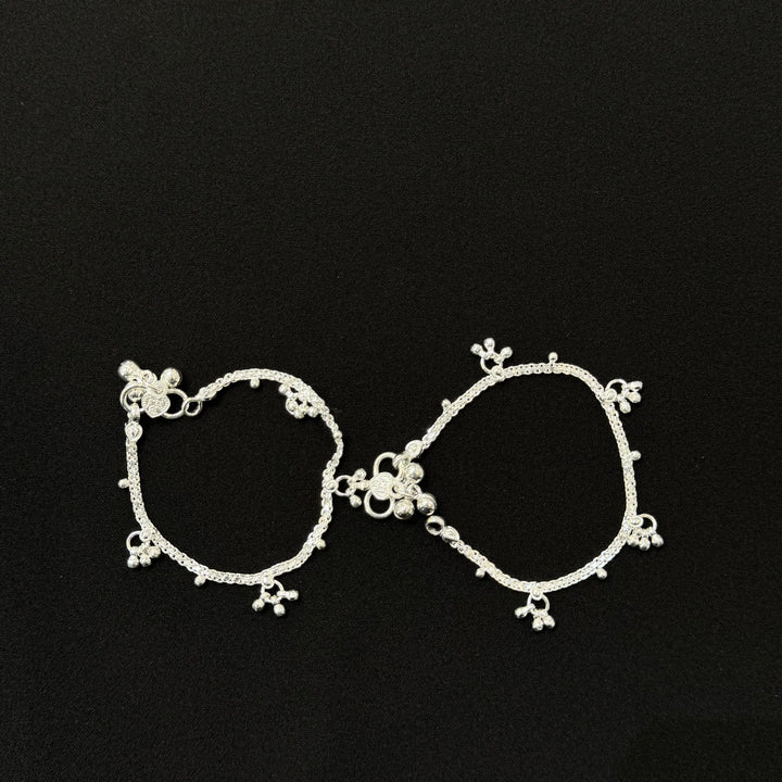 Sterling Silver Kids Anklet-1pair
