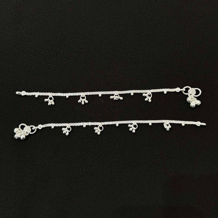 Sterling Silver Kids Anklet-1pair
