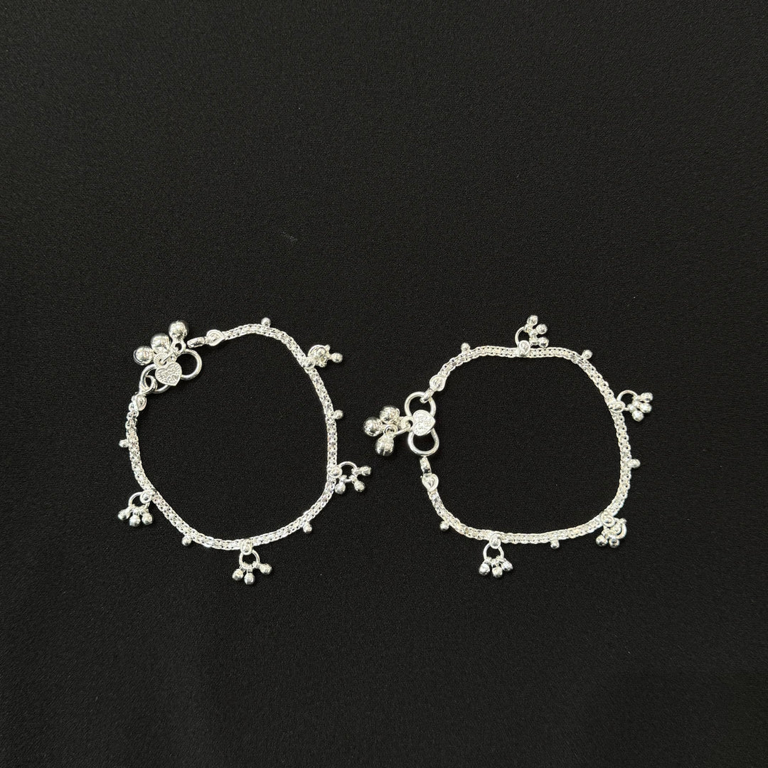 Sterling Silver Kids Anklet-1pair