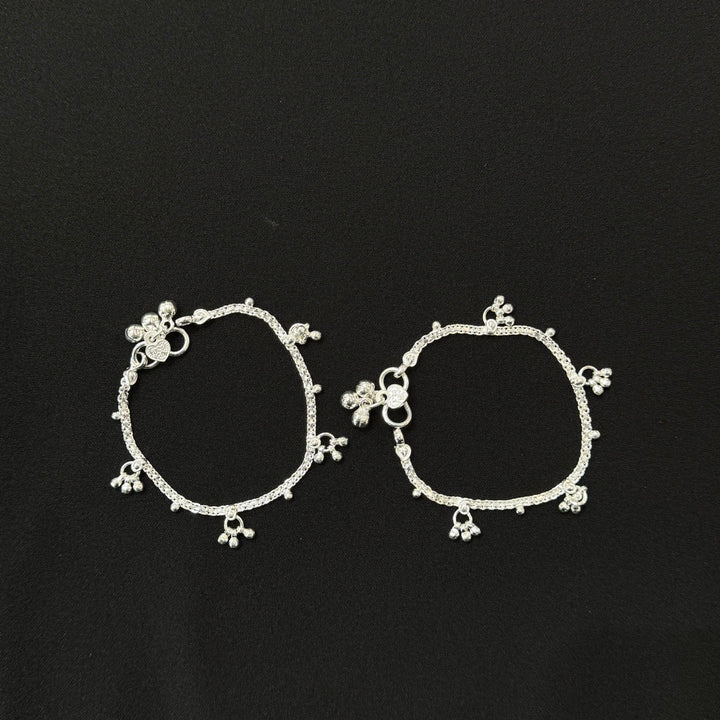 Sterling Silver Kids Anklet-1pair